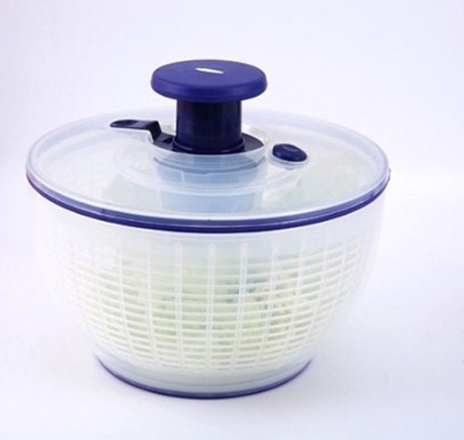 Quick meal prep made easy: large capacity BPA-free salad spinner for fresh greens.