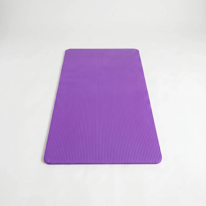 Unisex thick exercise mat for home workouts. Large, non-slip yoga, pilates & fitness mat offers comfort.