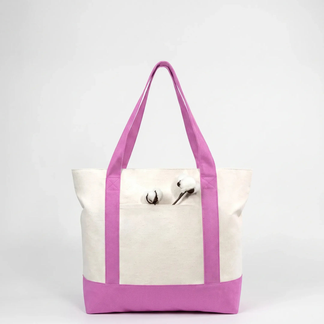 Spacious zippered organizer tote, perfect for daily essentials, errands, and versatile use.