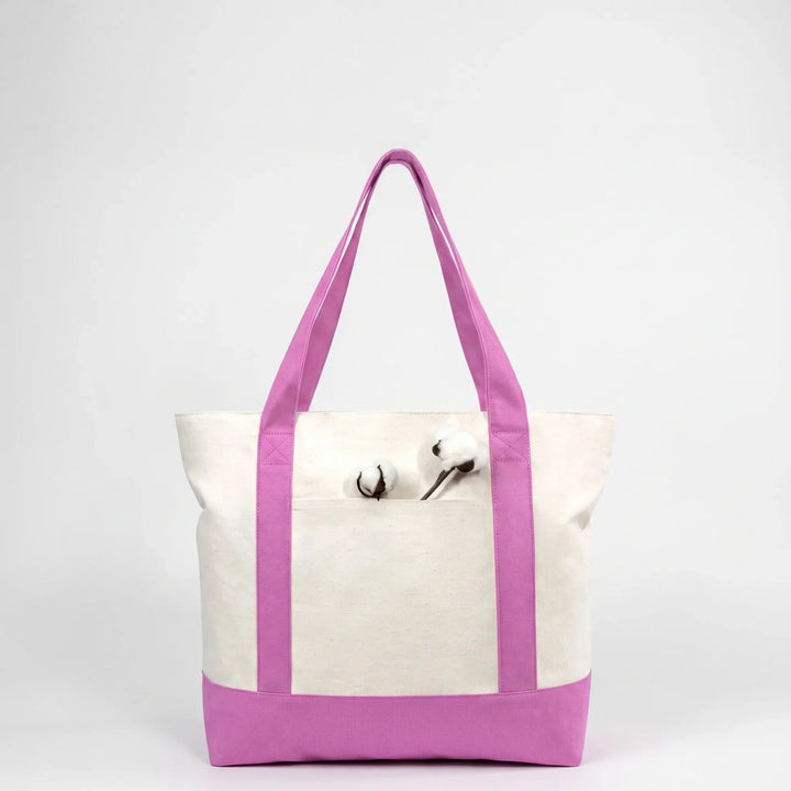 Spacious zippered organizer tote, perfect for daily essentials, errands, and versatile use.