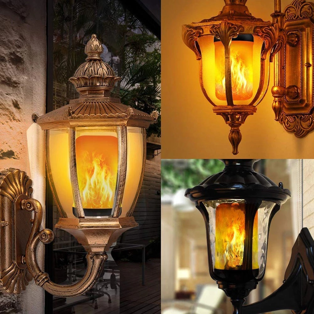 Energy-efficient E27/E14 LED flame bulb, decorative & safe fire effect.