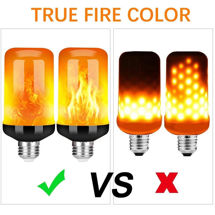 Dynamic LED flame light, creates warm ambiance for any room or event.