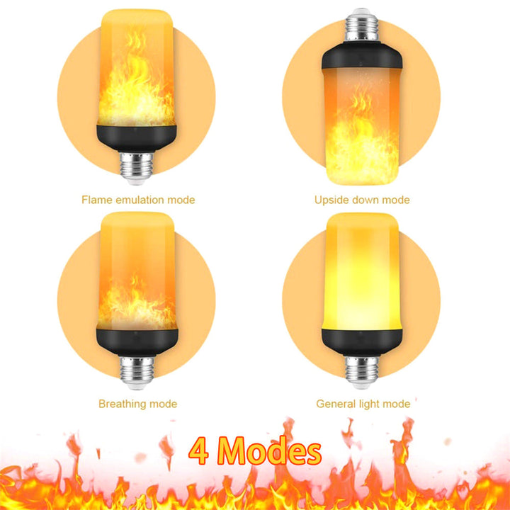 Decorative LED flame effect bulb, ideal for festive and party decor.