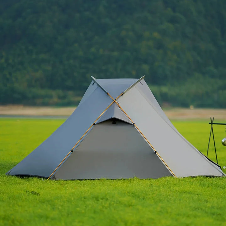 Compact and lightweight 2-person tent, waterproof and UV-resistant outdoor shelter for camping.
