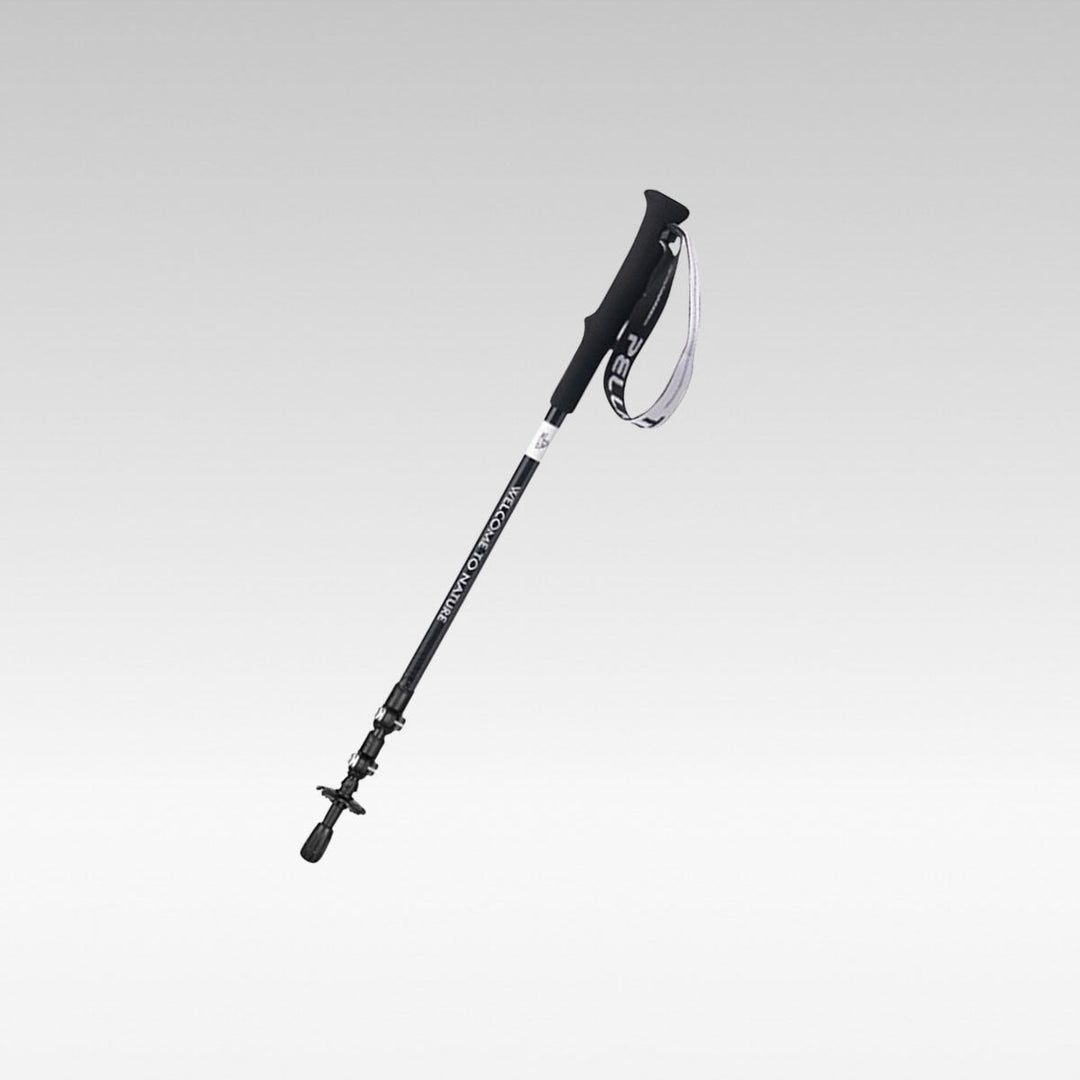 Lightweight carbon fiber trekking pole, adjustable for hiking & outdoor adventures.