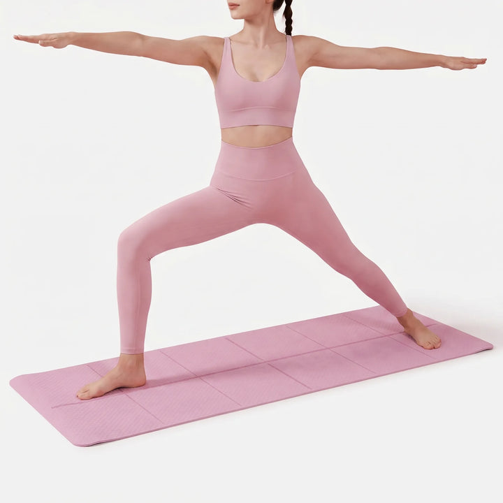 Cushioned exercise mat with strong grip, ideal for yoga, pilates, and general fitness workouts. Great for home or gym.