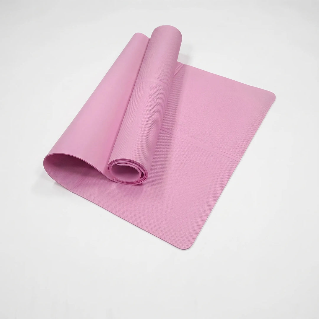 Versatile exercise mat for yoga, pilates, and fitness stretching. Lightweight, cushioned EVA foam ensures comfort & stability.