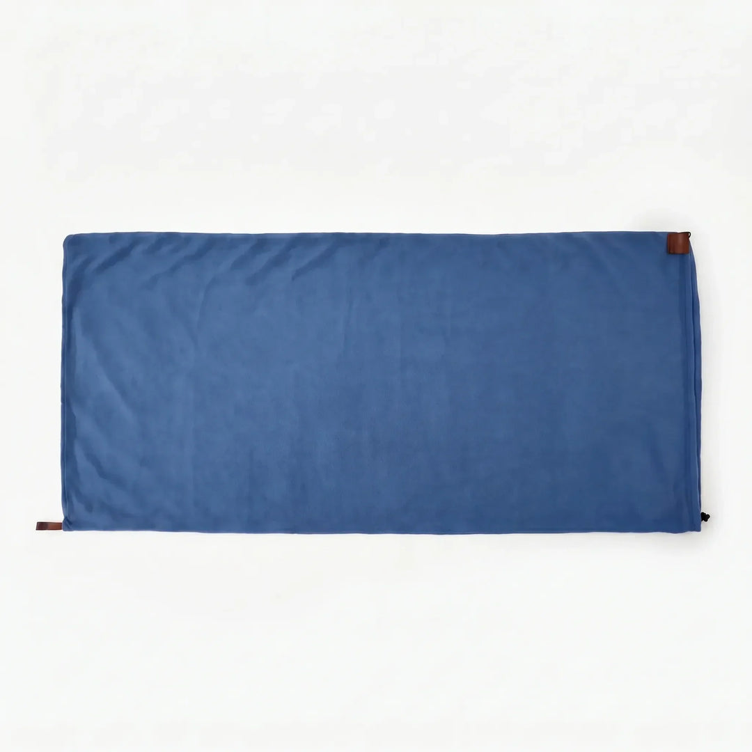 Soft, portable fleece sleeping bag liner for backpacking & hiking. Ultra-light travel accessory for outdoor comfort.