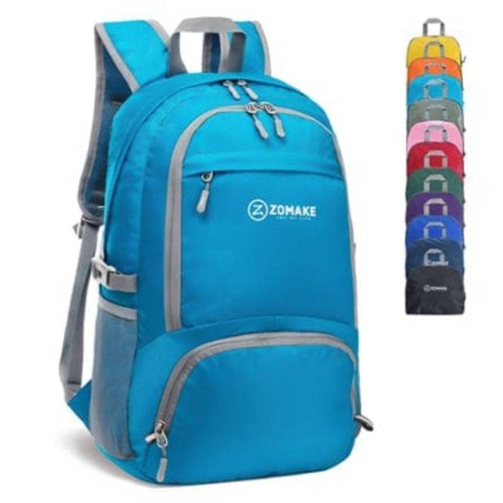 Unpacked, spacious packable backpack showing main compartment, ideal for day trips & travel.