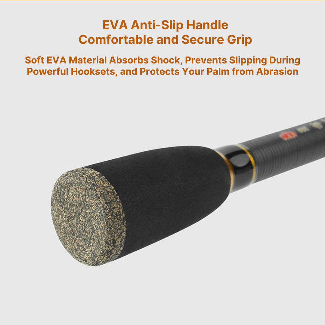Professional carbon fiber lure rod, offering portability and performance for travel fishing.