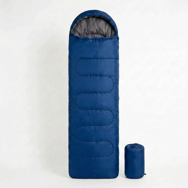 Open lightweight 3-season sleeping bag for comfortable camping. Unisex outdoor hiking & travel gear.