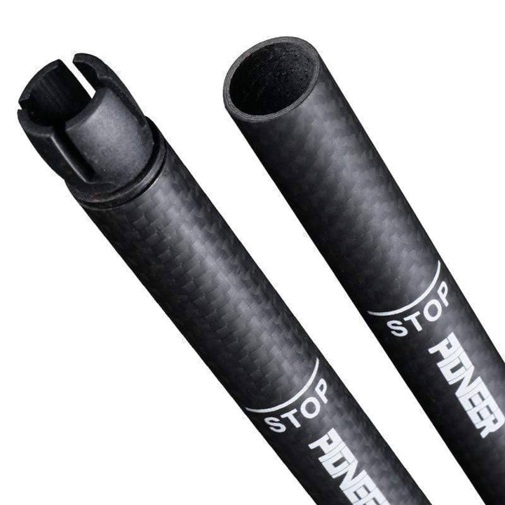 Unisex trekking poles showcasing adjustable design and sturdy carbon fiber construction
