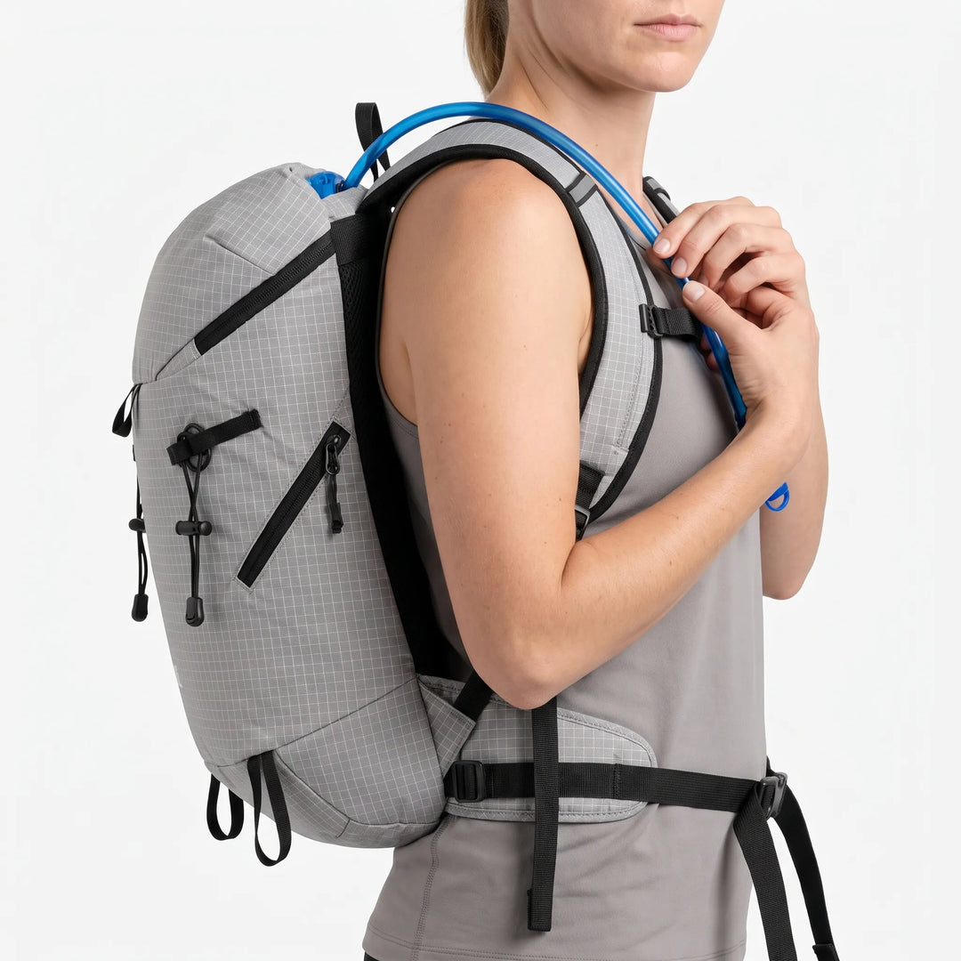 Hydration backpack for hiking & trails, a lightweight unisex water pack designed for adventurers.