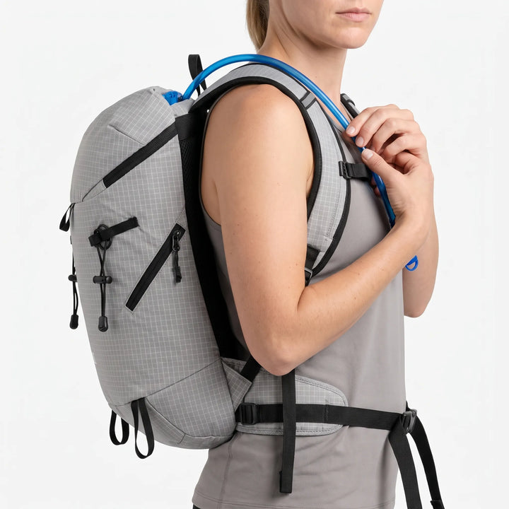 Hydration backpack for hiking & trails, a lightweight unisex water pack designed for adventurers.