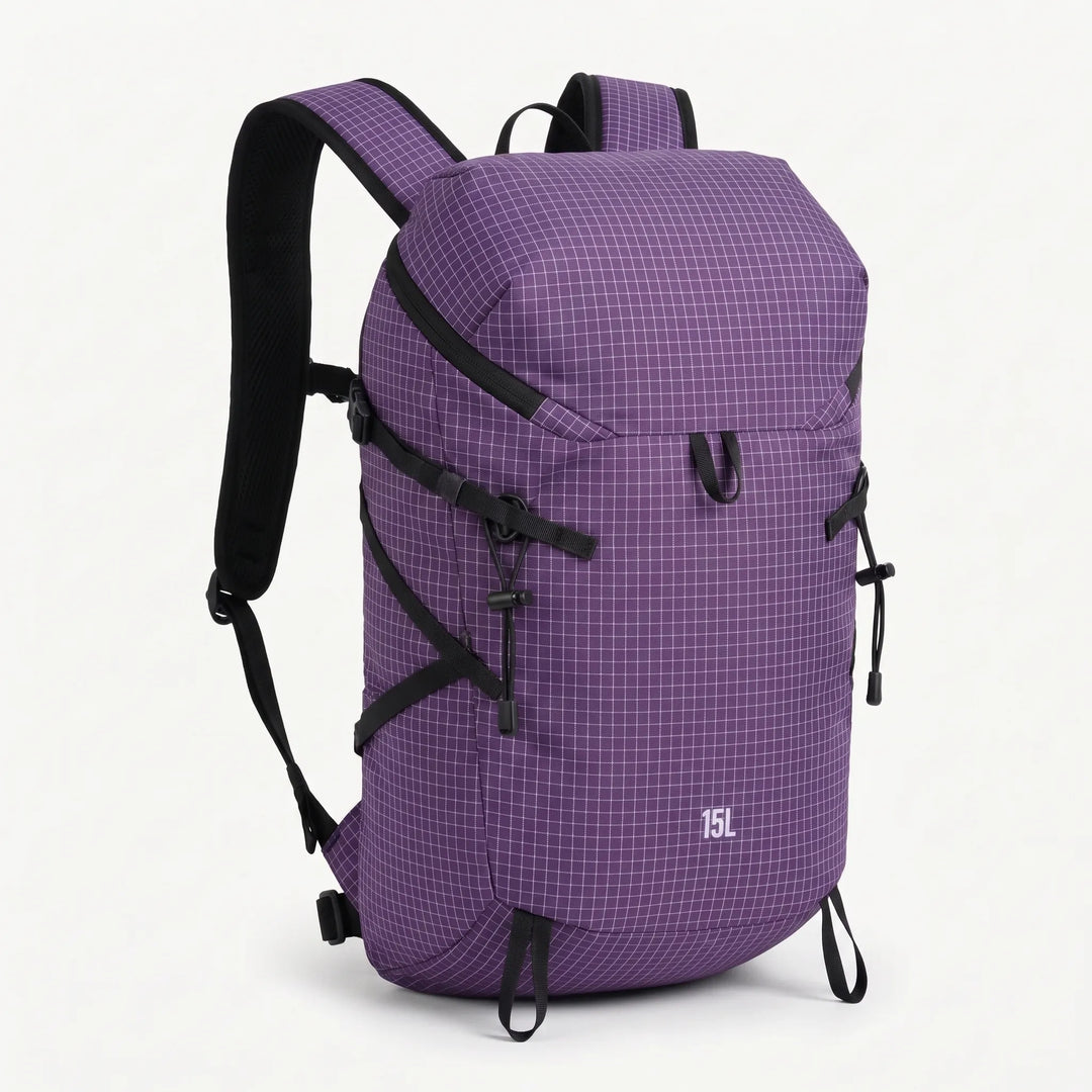 Unisex lightweight hydration backpack for long hikes, with storage for gear, perfect for trails.