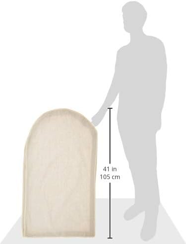 Premium linen zipped suit protector. Dust-proof clothing storage cover for dresses, shirts, and closet organization.