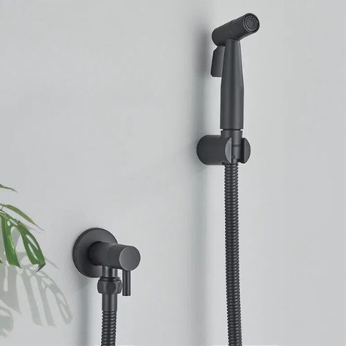 Durable stainless steel PureFlow bidet hand shower, easy to install for superior bathroom freshness.