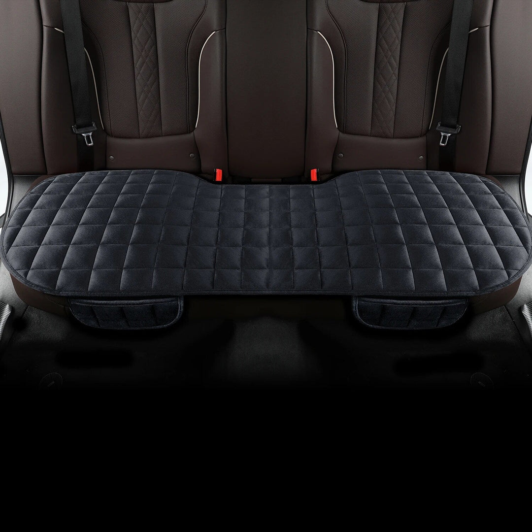 Easy-fit, machine washable car backseat cushion cover. Durable cotton-velvet auto accessory.