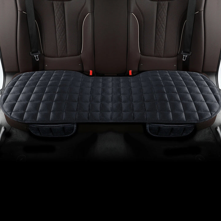 Easy-fit, machine washable car backseat cushion cover. Durable cotton-velvet auto accessory.
