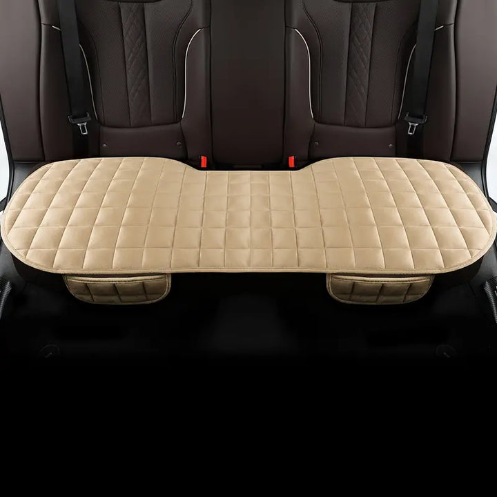 Durable car backseat cushion cover. Cotton-velvet for comfort, pressure relief, and luxury car interior.