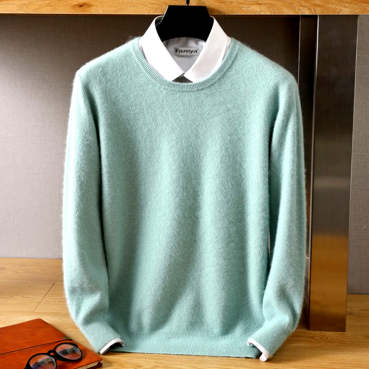 Versatile women's soft knit pullover sweater, an elegant long-sleeve top for casual chic and winter fashion.