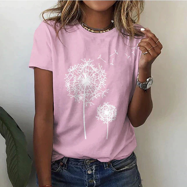 "Maglietta bianca donna con scollo rotondo e maniche corte, stile elegante e versatile per qualsiasi occasione"