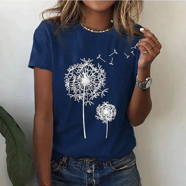 "Maglietta bianca donna con scollo rotondo e maniche corte, stile elegante e versatile per qualsiasi occasione"