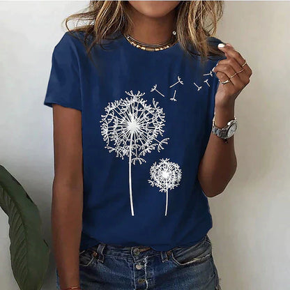 "Maglietta bianca donna con scollo rotondo e maniche corte, stile elegante e versatile per qualsiasi occasione"