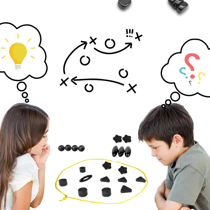 Portable magnetic chess board for travel. Durable, fun strategy game for family, kids & adults. Ideal brain teaser.