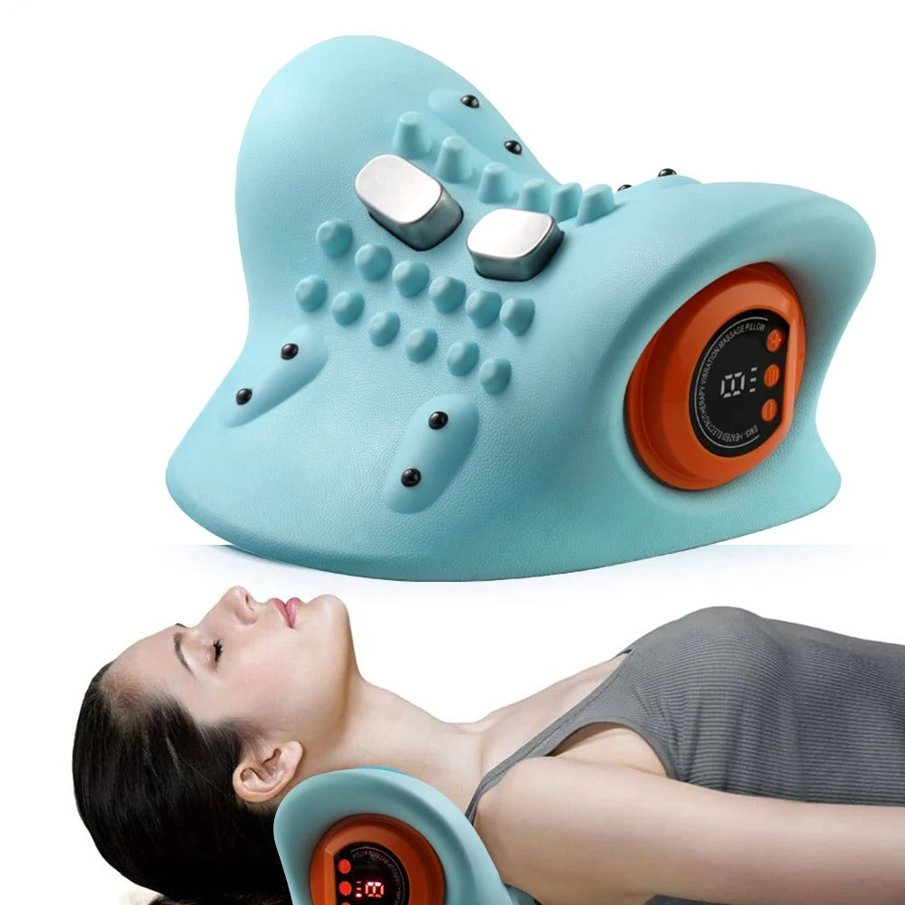 Massaggiatore cervicale avanzato in metallo e plastica, design ergonomico per alleviare il dolore e ridurre la tensione musco