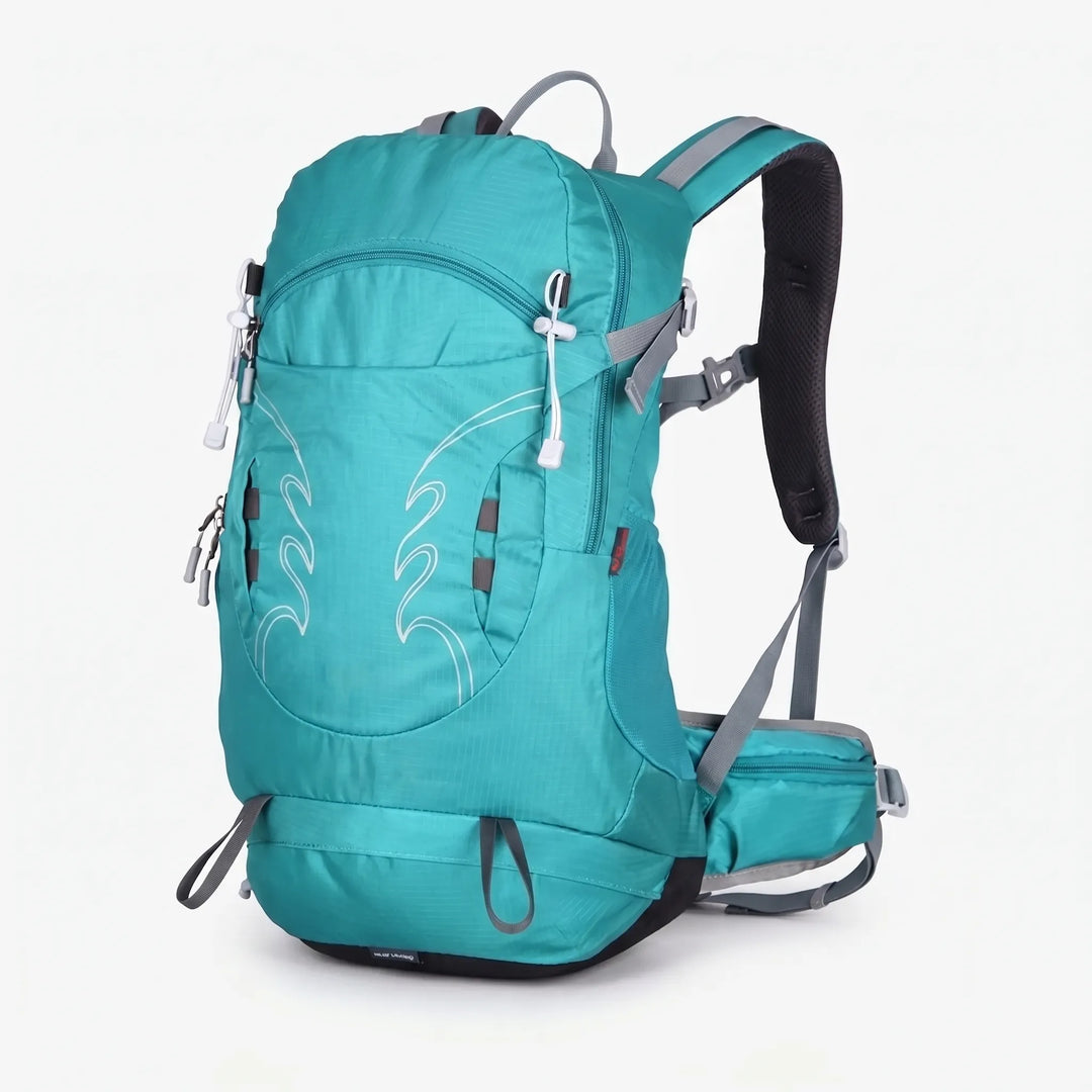 Durable nylon men's 30L daypack for hiking, camping, and outdoor adventures.