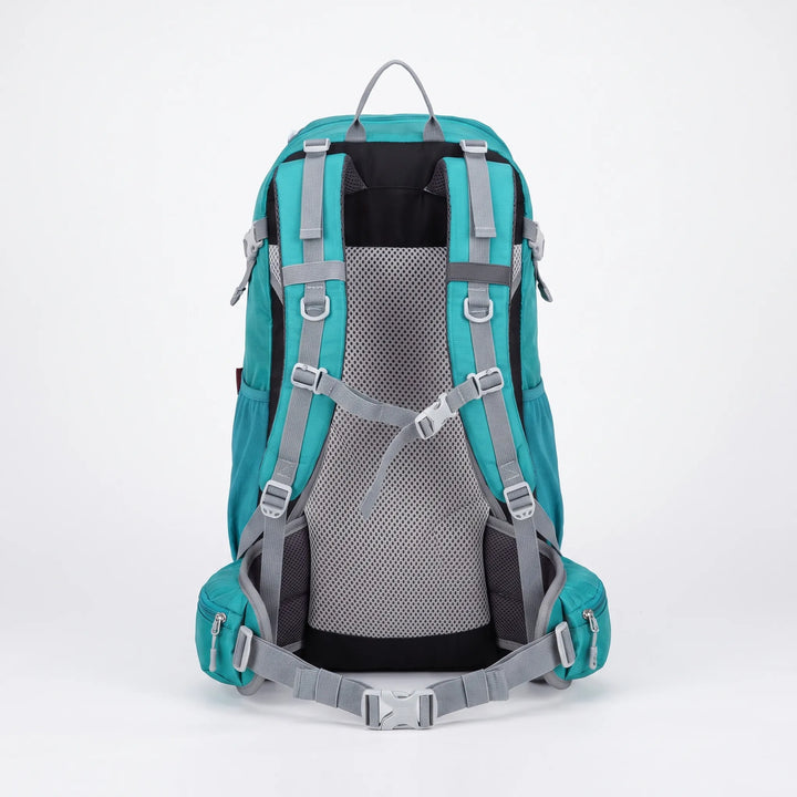 Ventilated men's hiking backpack, 30L capacity, perfect for comfortable trail trekking.