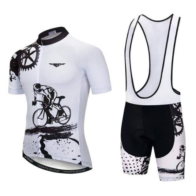 Man's hand holding the lightweight Aero Pro Cycling Jersey fabric, athletic apparel