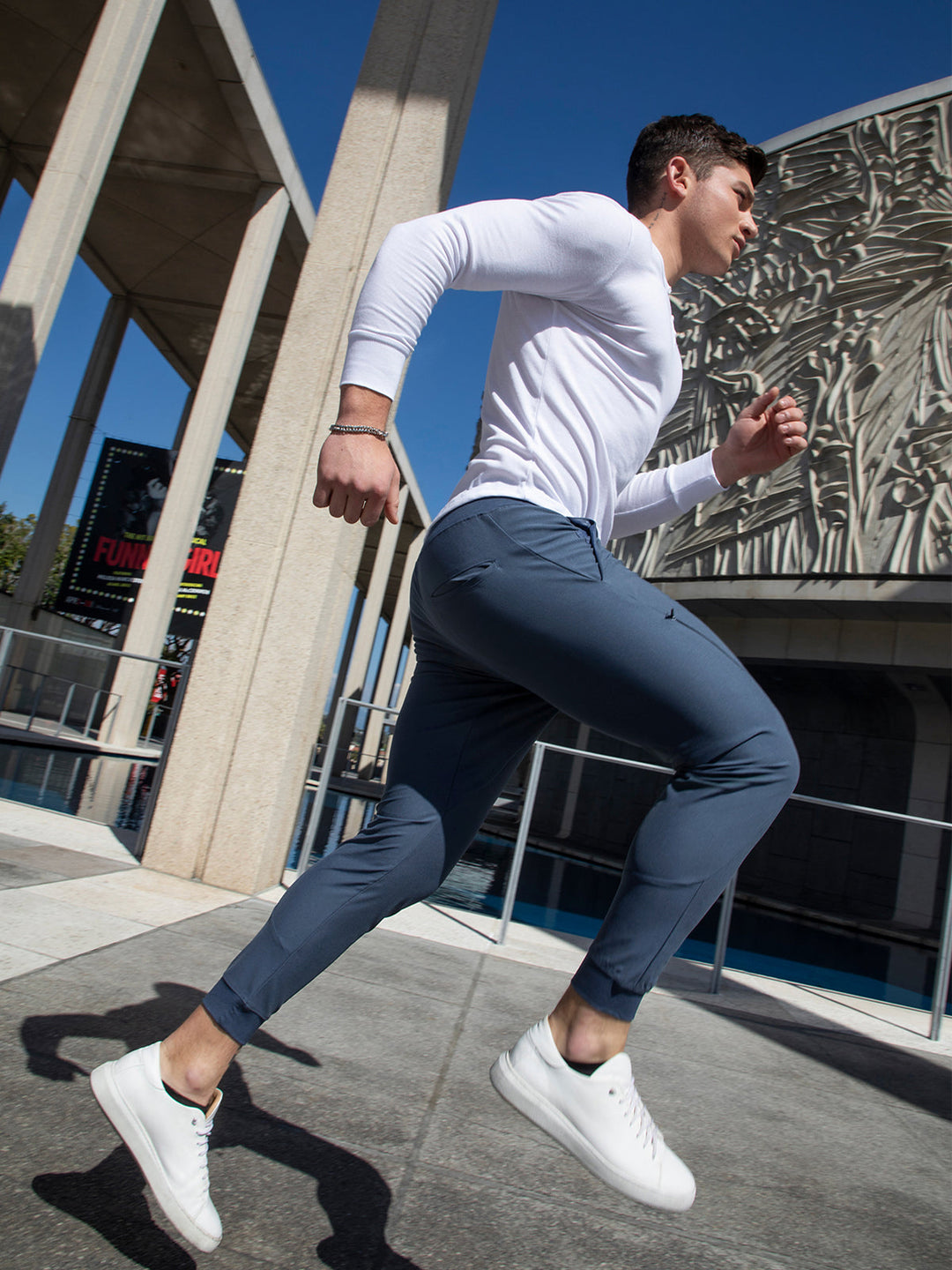 Modern fit men's Arezzo joggers, offering both contemporary style and flexibility.