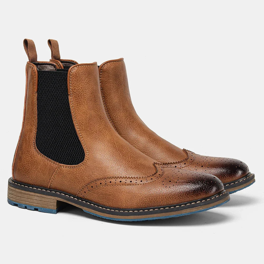 Durable men's Arthur Chelsea winter boots, providing warmth, comfort & style for cold weather men's fashion.