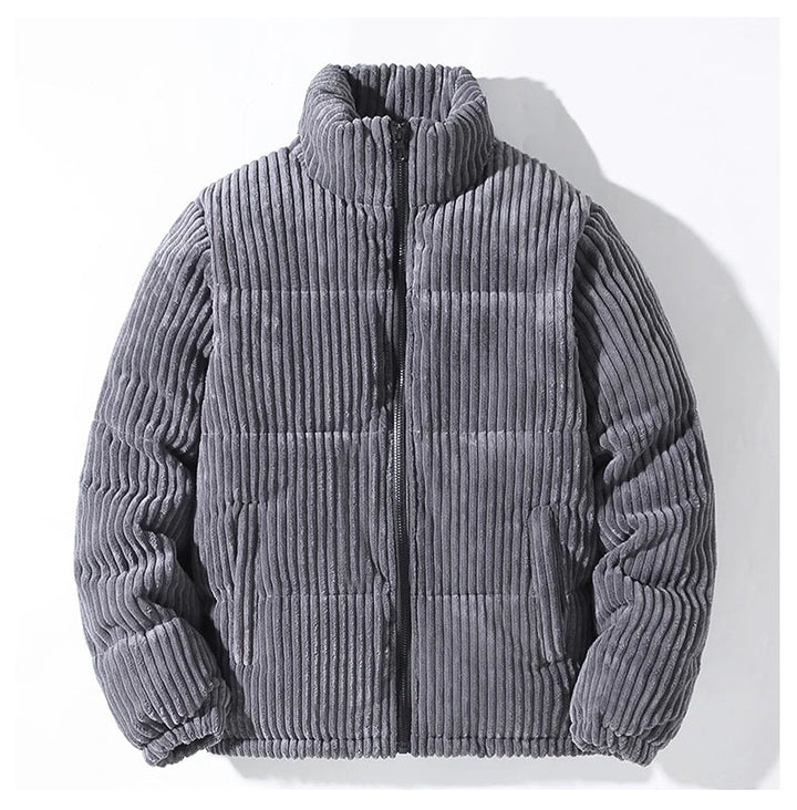 Atlas Puffer Jacket: men's warm & stylish outerwear, ideal quilted jacket for winter activities.