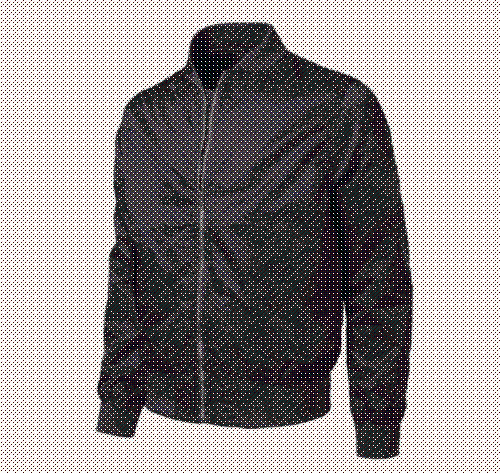 Detailed shot of a men's winter jacket, pilot and cargo bomber hybrid, featuring sturdy zipper and collar