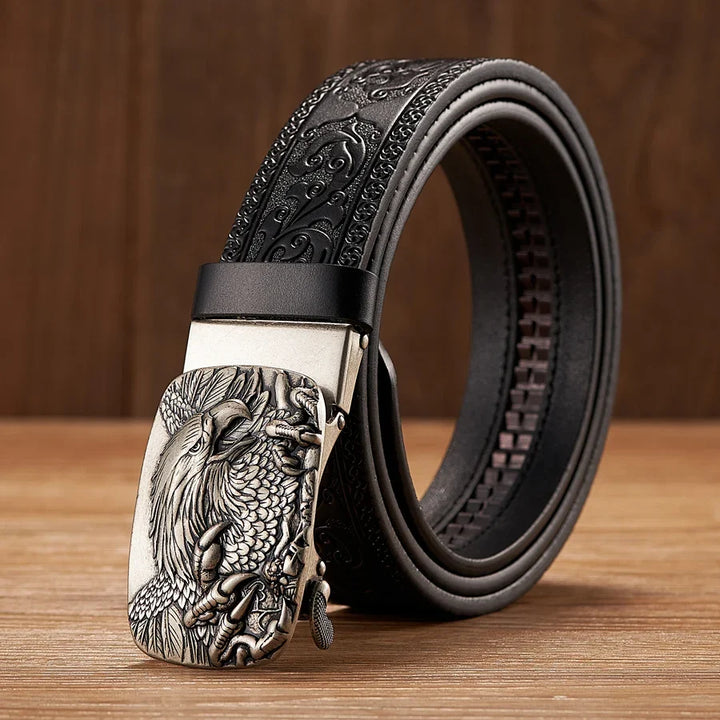 Make a statement with this men's eagle buckle leather belt, perfect for a bold western and everyday style.