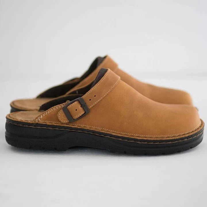 Ergonomic men's slip-on comfort clogs with superior arch support, ideal for work or casual footwear.