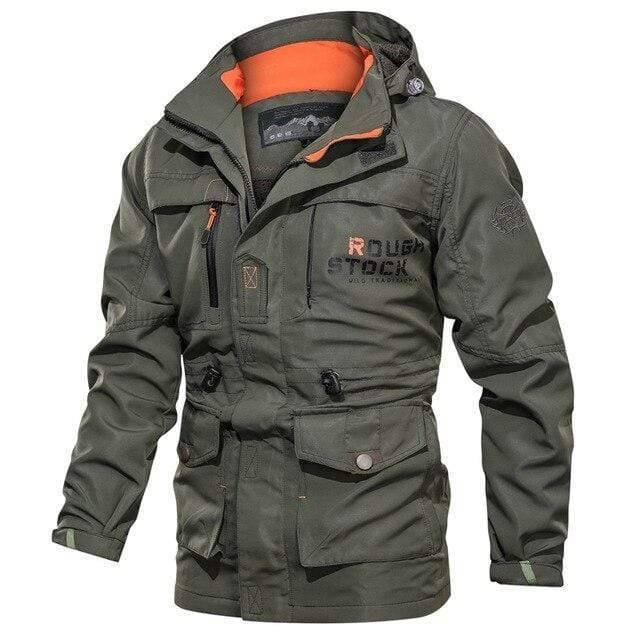 Men's casual windbreaker bomber jacket in a stone color, lightweight and perfect for outdoor activities