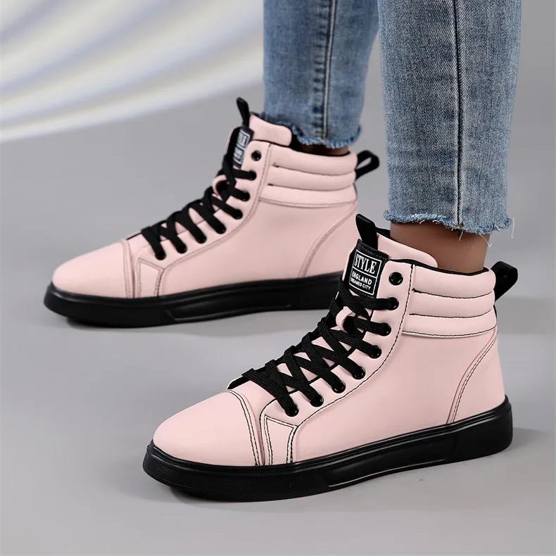 Stylish men's high-top sneakers, a bold fashion statement for urban footwear.