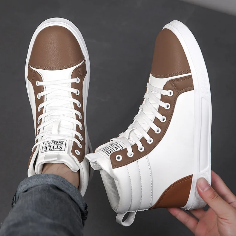 Durable men's high-top footwear, perfect for bold fashion statements and active comfort.