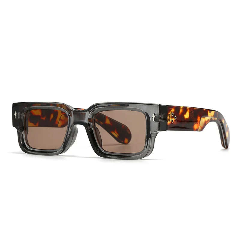 Men's chunky frame bold square sunglasses. Modern UV protection eyewear for a fashionable statement look.