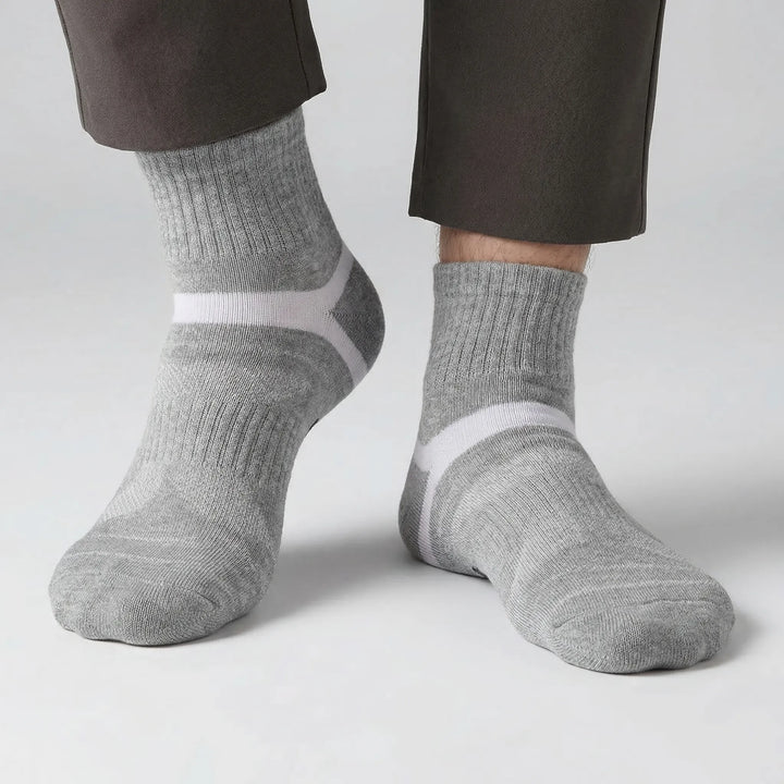All-season men's breathable ankle athletic socks, perfect for running, hiking & active daily wear.