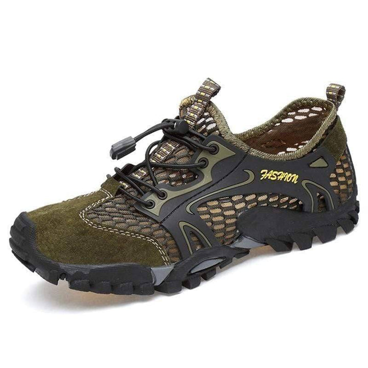Men's breathable hiking shoes, ideal for climbing & outdoor trekking, with anti-slip grip.