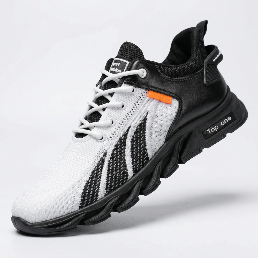 Men's breathable running shoes, lightweight athletic sneakers for sports. Cushioned support & flexible design.