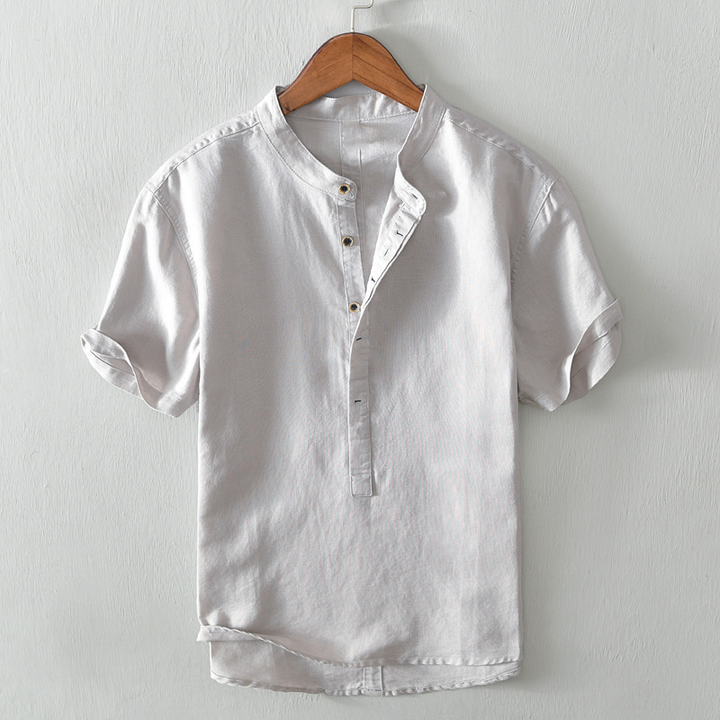 Men's versatile long-sleeve summer shirt, breathable fabric, casual button-down style.