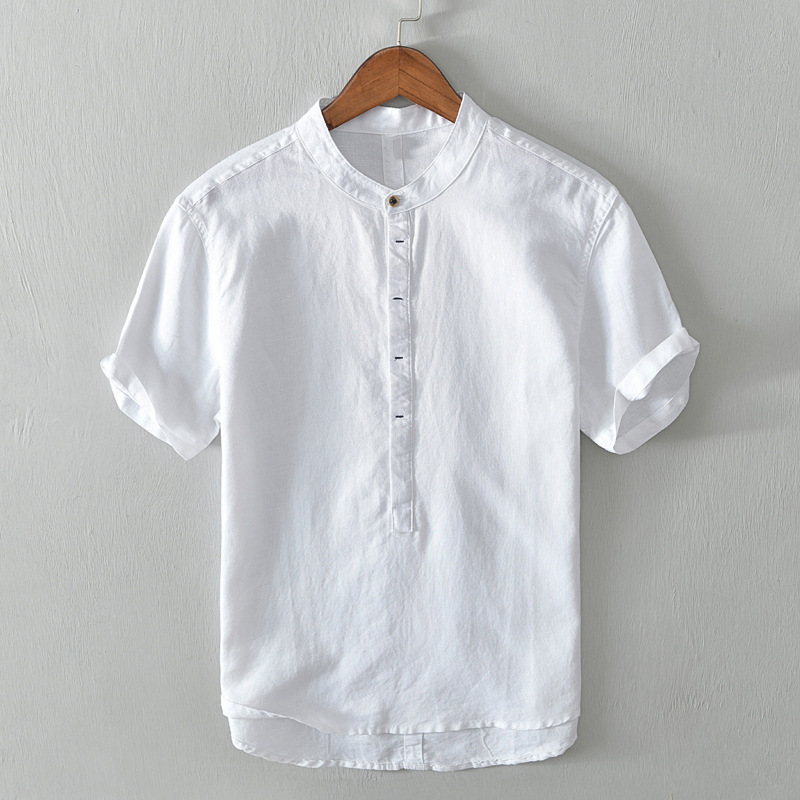 Comfortable men's long-sleeve summer shirt with a breathable, relaxed fit and casual button-down look.