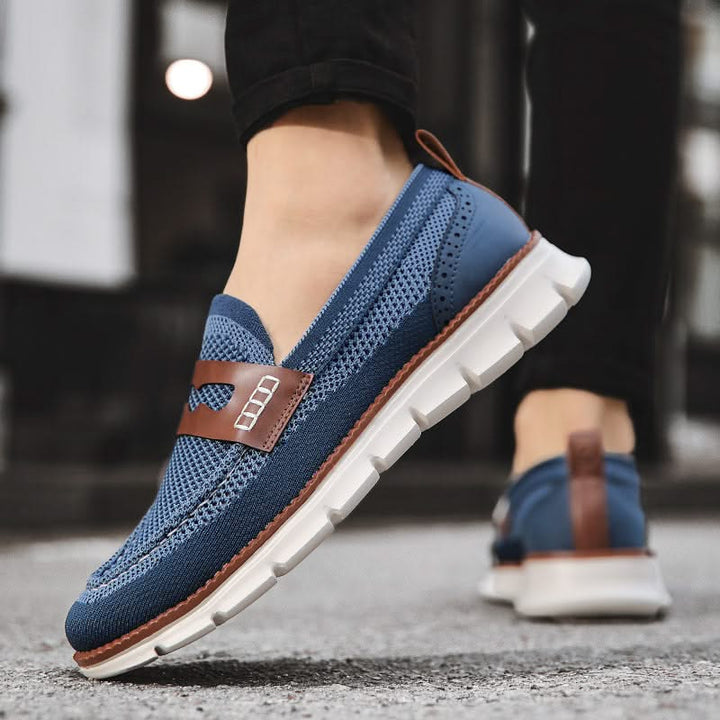 Casual men's mesh loafers, perfect breathable footwear for all-day comfort.