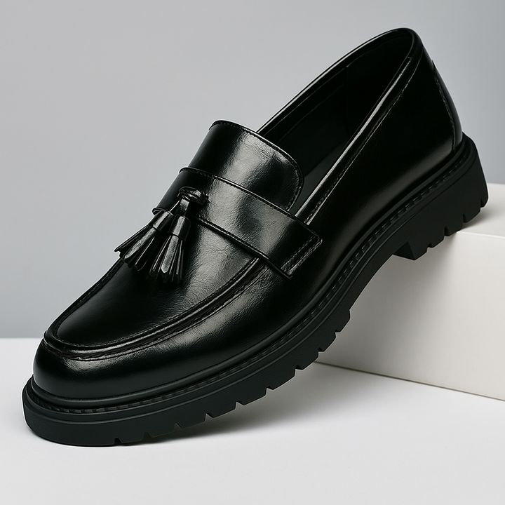 Premium men's tassel loafers, a stylish and comfortable choice for dress or casual.